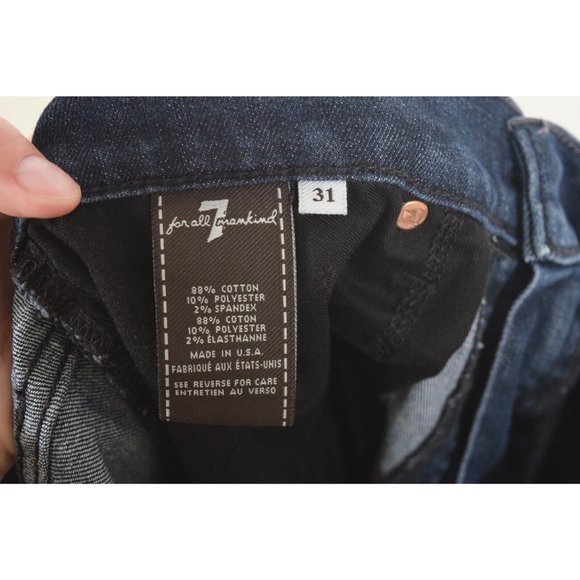 Mens 7 for All Mankind Dark Blue "Slimmy" Jeans - Picture 6 of 9